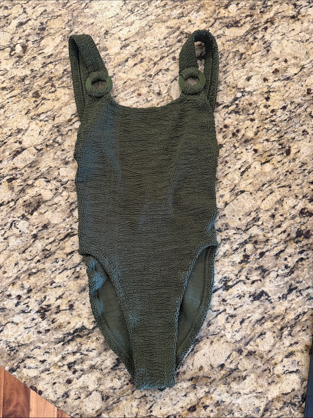HUNZA G Domino One Piece Swimsuit, BRAND NEW, Green - Picture 3 of 14